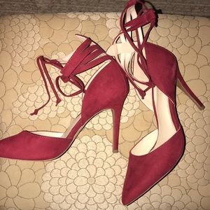 Red D’Orsay Heels